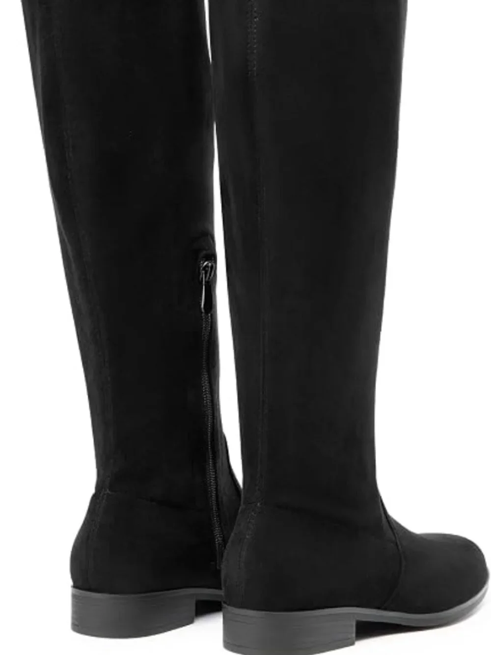 DREAM PAIRS Goth Thigh High Boots Low Block Heel Casual Over the Knee